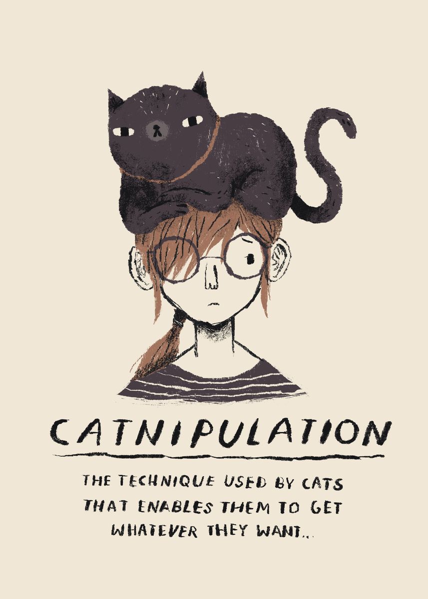 'An exclusive catnipulation cat print. great for those c ... ' Poster by Louis roskosch | Displate