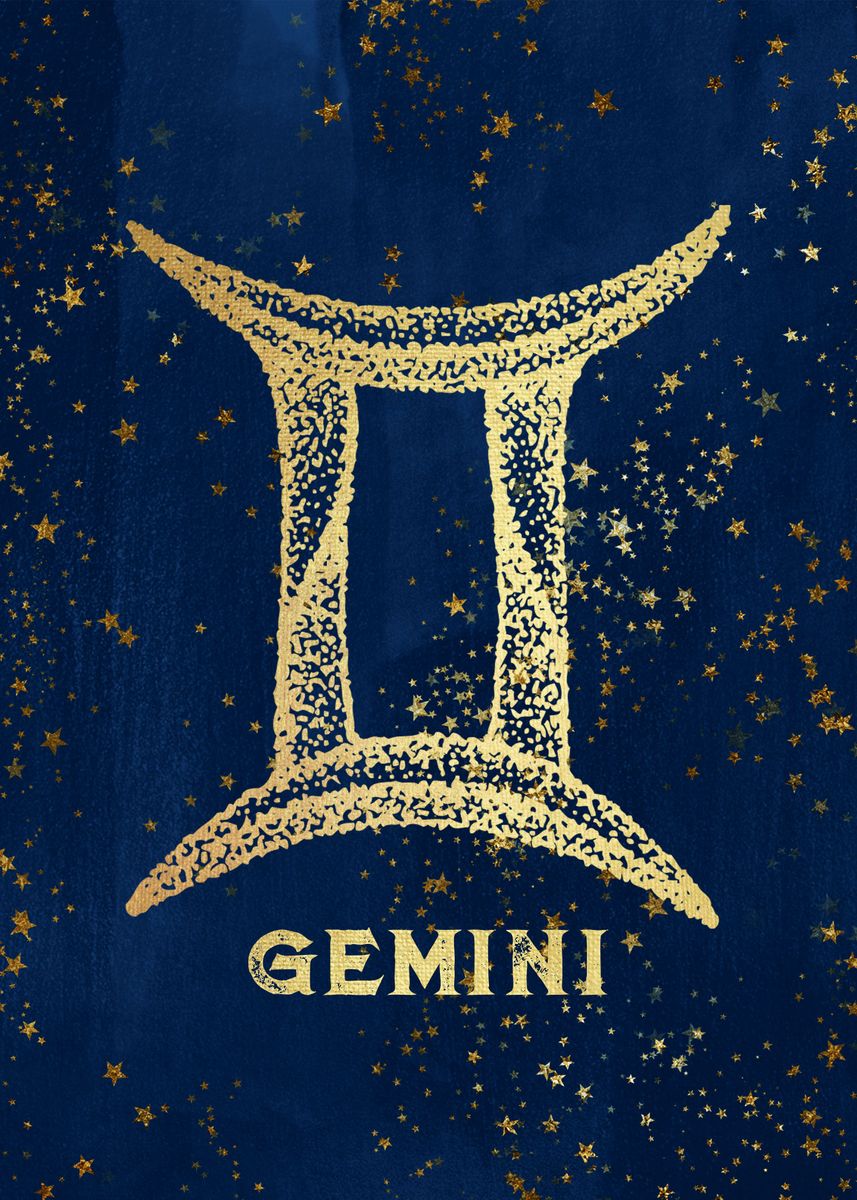 'Gemini birthdates May 21 to June 20. Antique Vintage Ar ... ' Poster ...