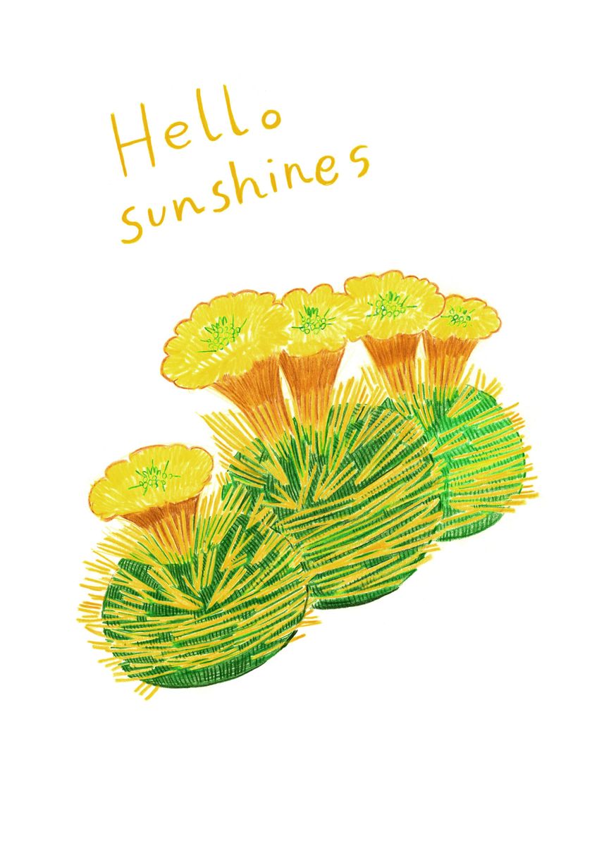 'Hello Sunshines' Poster by Lotta Hakola | Displate