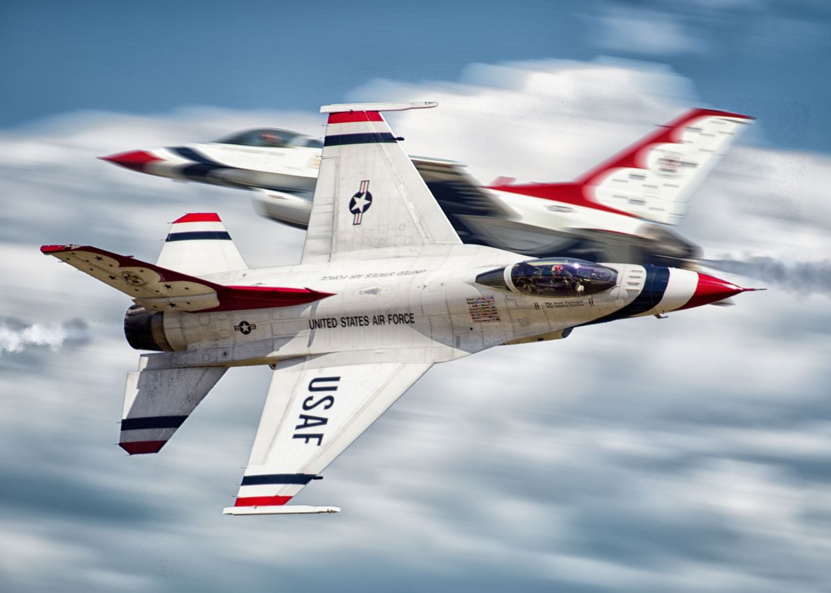 The Usaf Display Team The Thunderbirds Poster By Airpower Art Displate