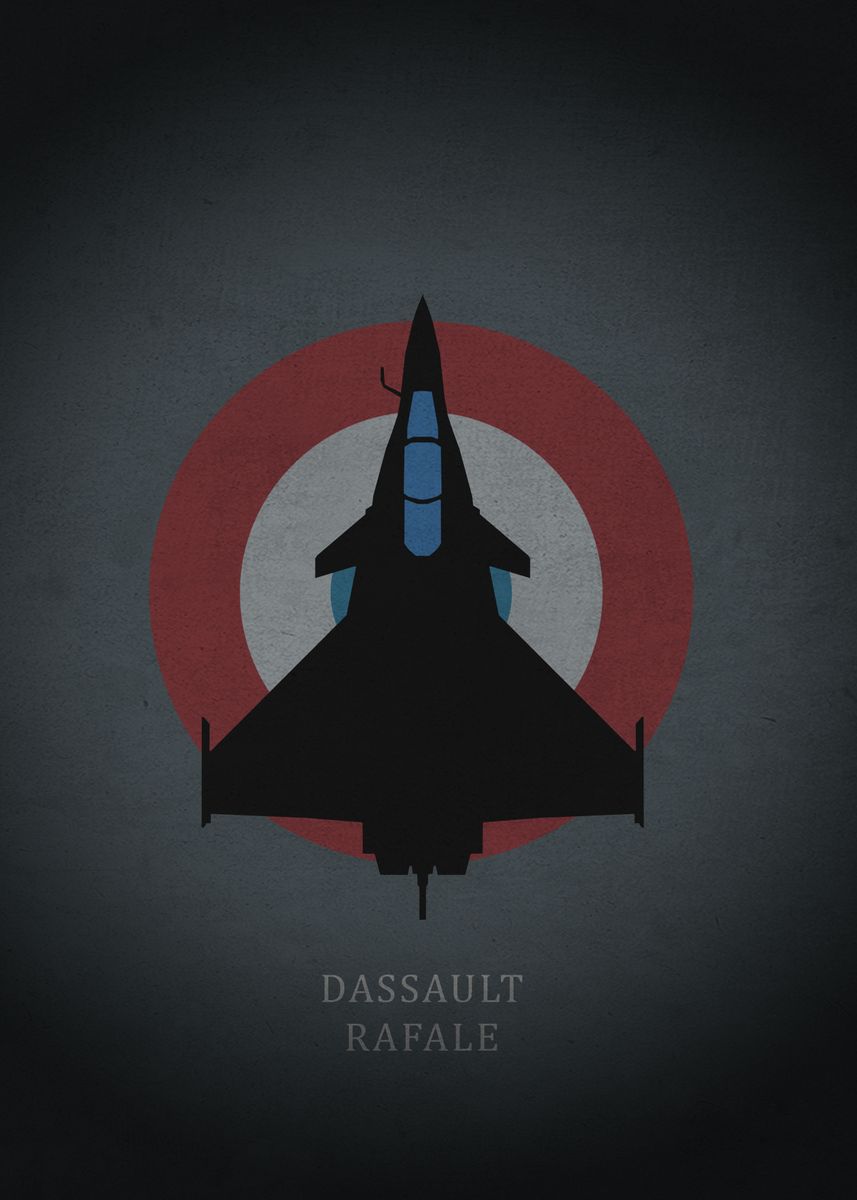 'Dassault Rafale' Poster, picture, metal print, paint by Iwoko | Displate