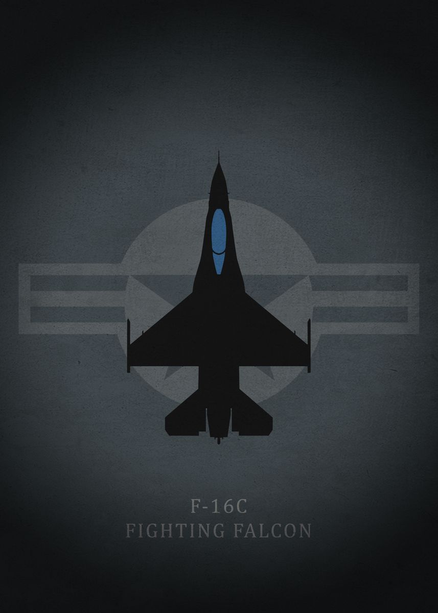 'F-16C Fighting Falcon' Poster, picture, metal print, paint by Iwoko ...