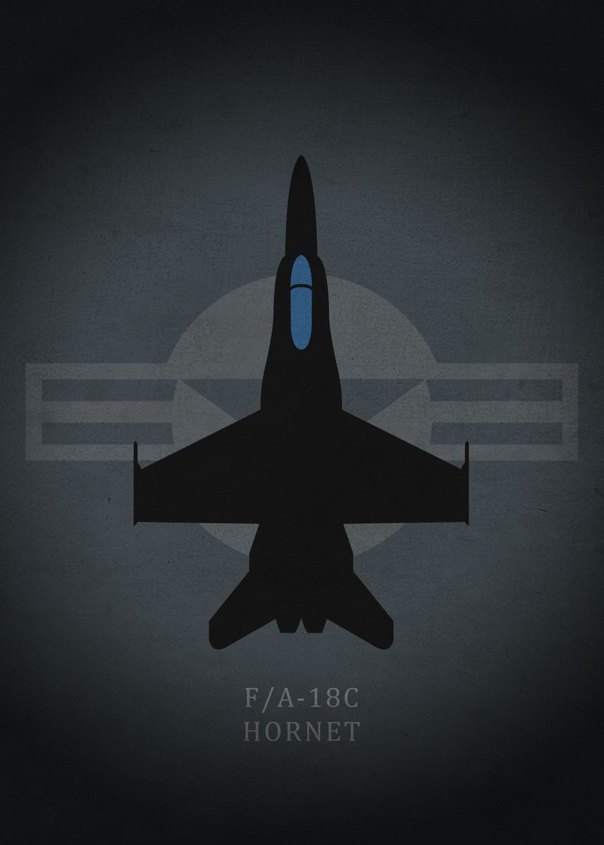 'F/A-18C Hornet' Poster, picture, metal print, paint by Iwoko | Displate