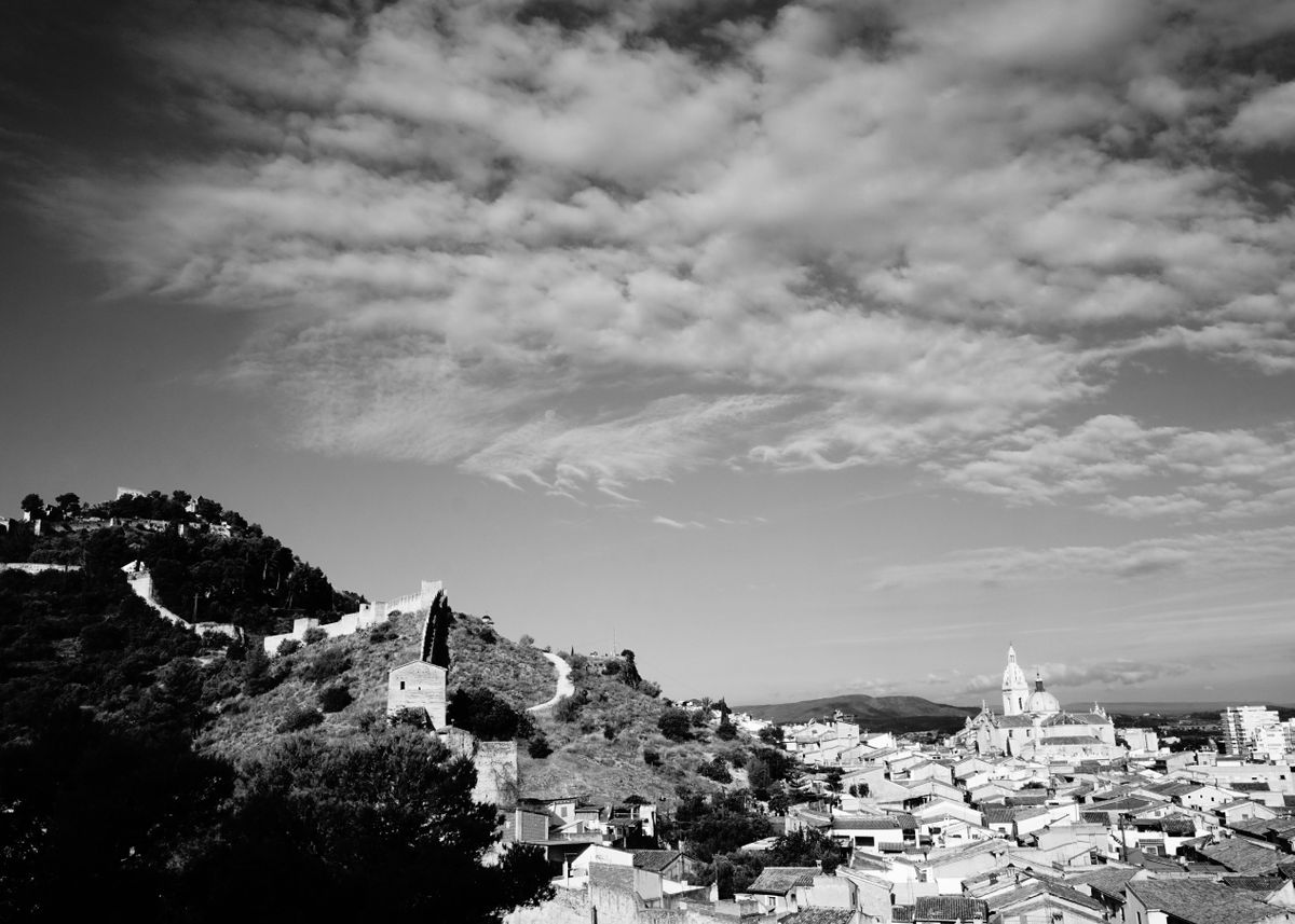 'Xativa from the top in black and white' Poster by David Morata Climent ...