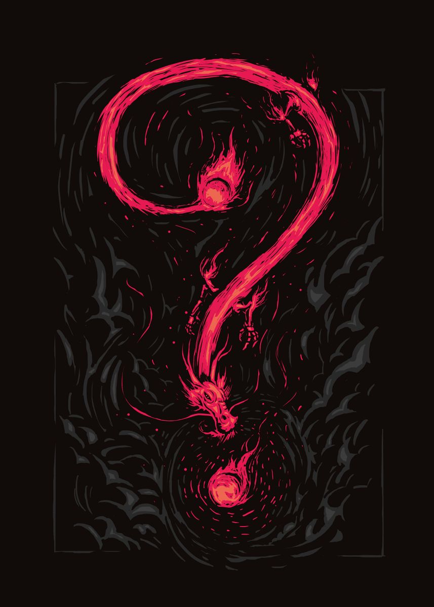 'Riddles of the dragon' Poster, picture, metal print, paint by Steven ...
