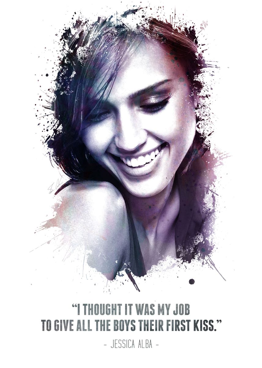 'The Legendary Jessica Alba and her quote.' Poster, picture, metal