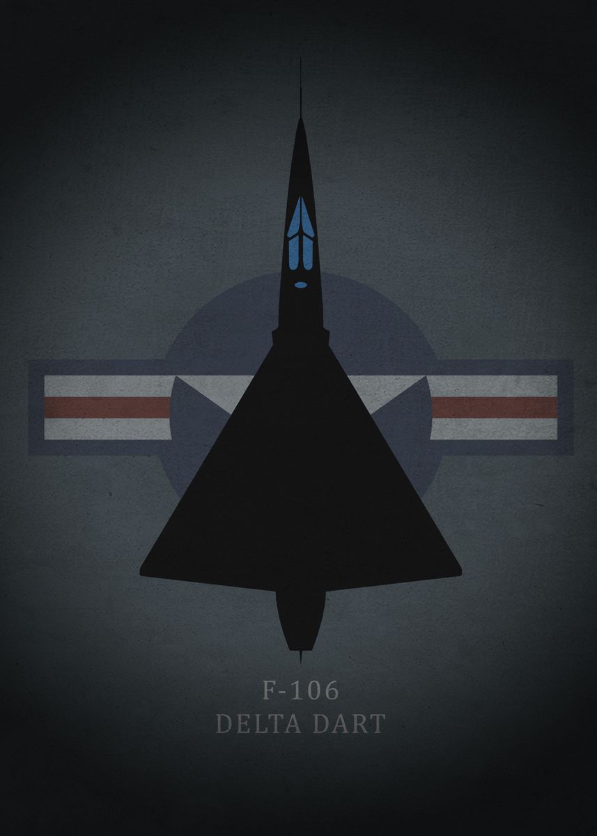 'F-106 Delta Dart' Poster, picture, metal print, paint by Iwoko | Displate