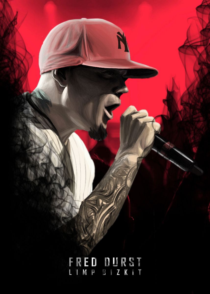 'Fred Durst - Limp Bizkit' Poster, Picture, Metal Print, Paint By ...