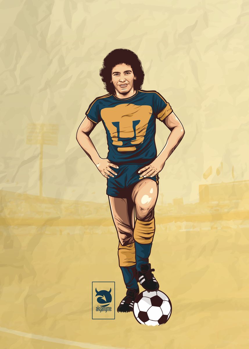 'Hugo Sanchez Pumas away' Poster by akyanyme dotcom | Displate