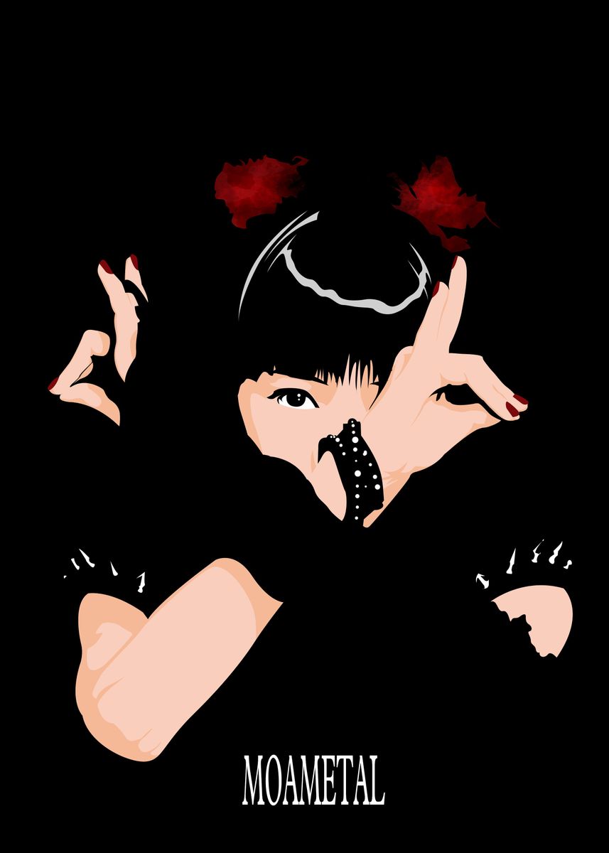 Moametal Babymetal Poster Print By Elomin Sha Displate