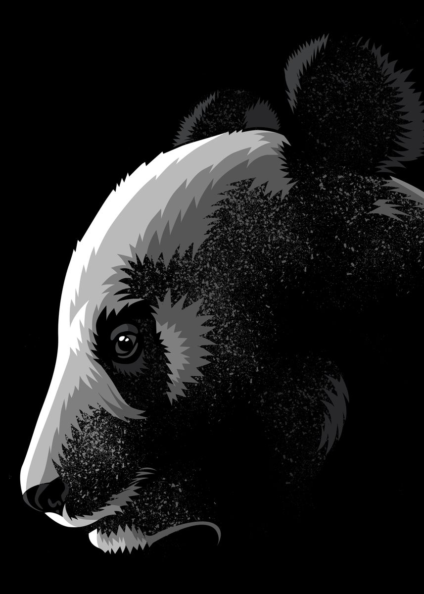 ‘Shadow Panda’ Poster by Alberto Perez | Displate