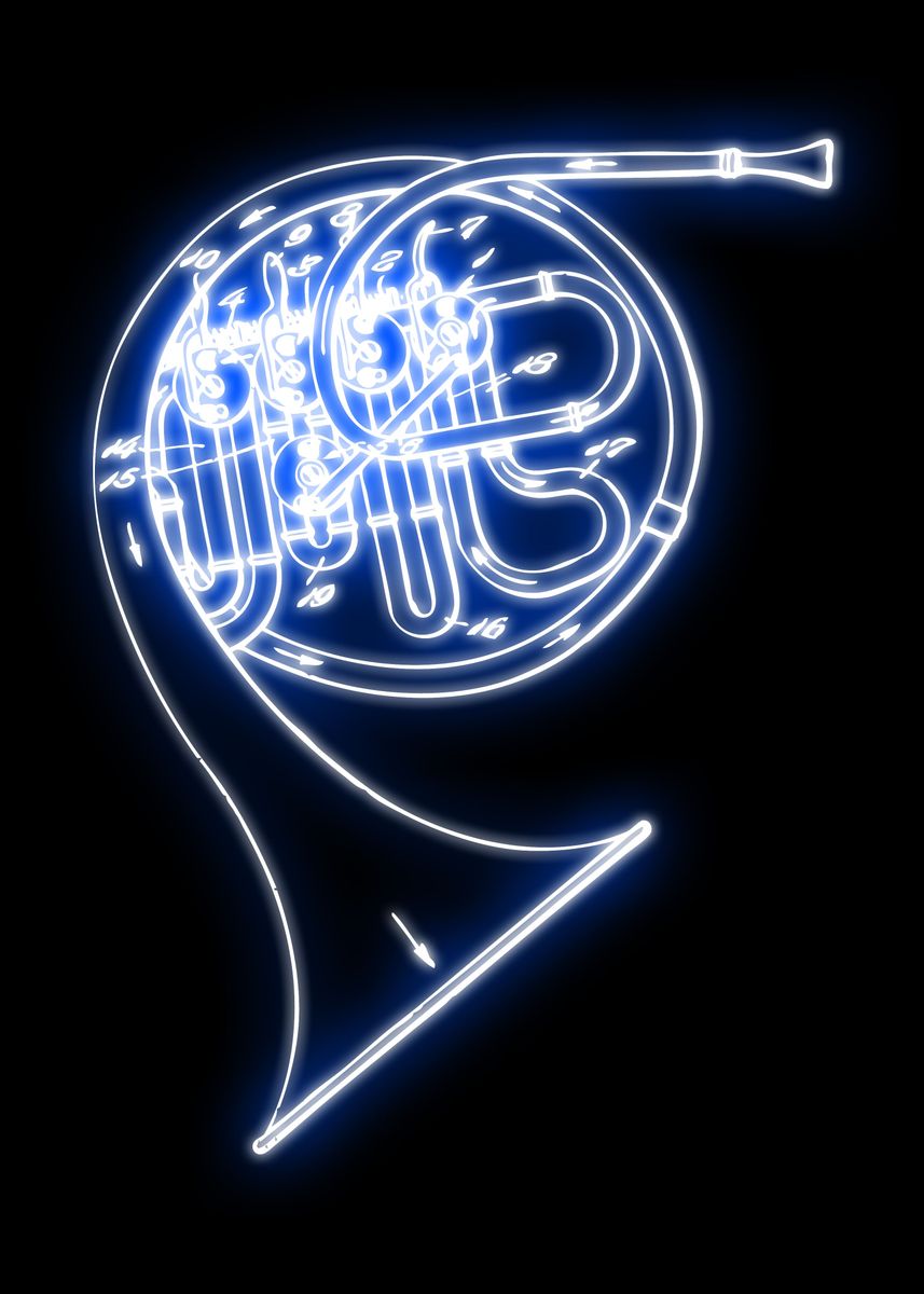 '029 1949 French horn' Poster by Xavier Vieira Displate