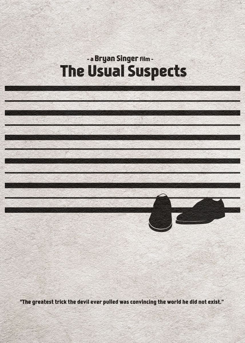 Usual Suspects Minimalist Poster By Deniz A Displate