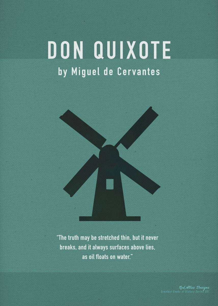 'Don Quixote Greatest Books Ever Series 001' Poster by Design Turnpike | Displate