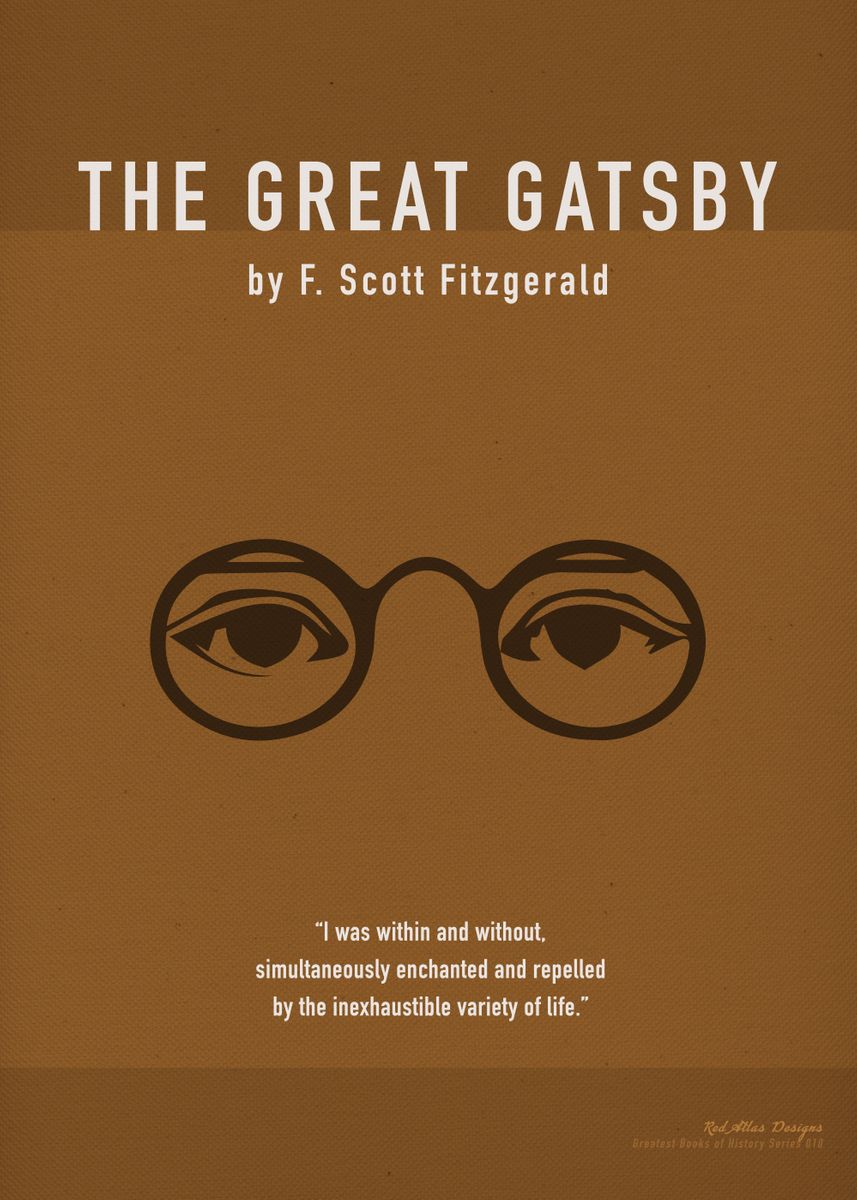 'The Great Gatsby Greatest Books Series 010' Poster, picture, metal ...