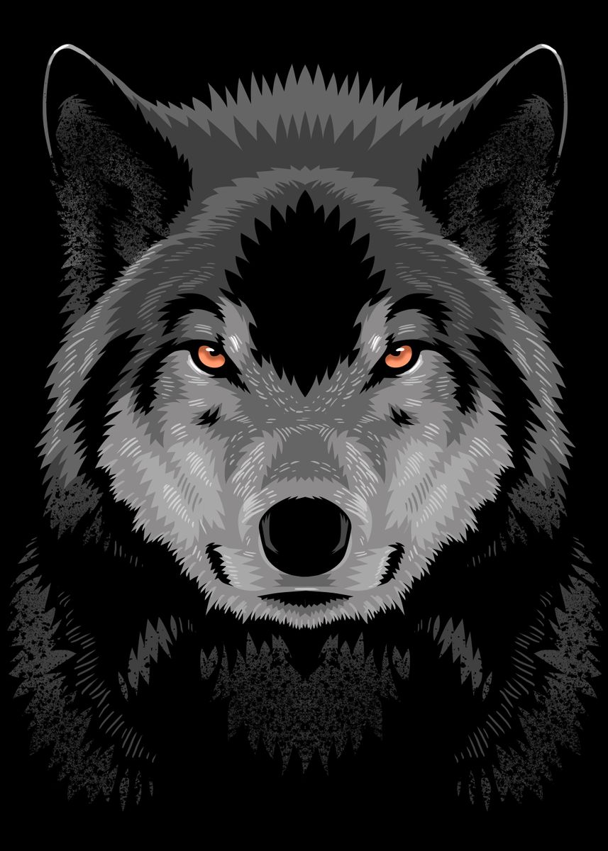 'Amazing wolf ' Poster, picture, metal print, paint by Alberto Perez ...