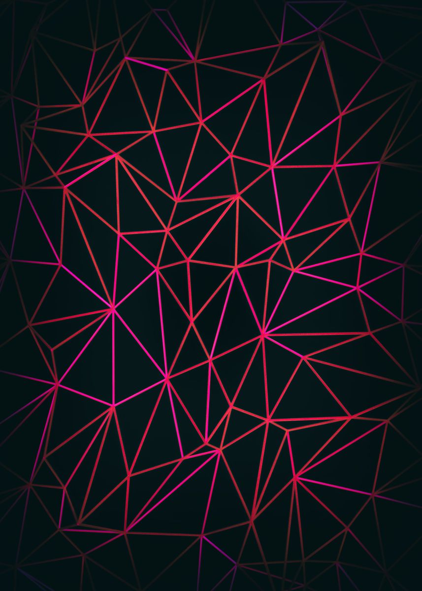 ‘Triangles’ Poster, picture, metal print, paint by Josh Lapham | Displate