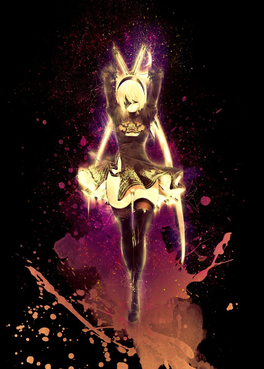'Nier Automata / Renegade' Poster, picture, metal print, paint by Gab Fernando Displate
