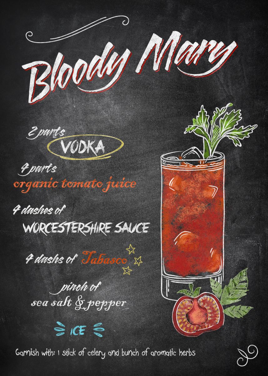 'Bloody Mary' Poster by Joan Derpp | Displate