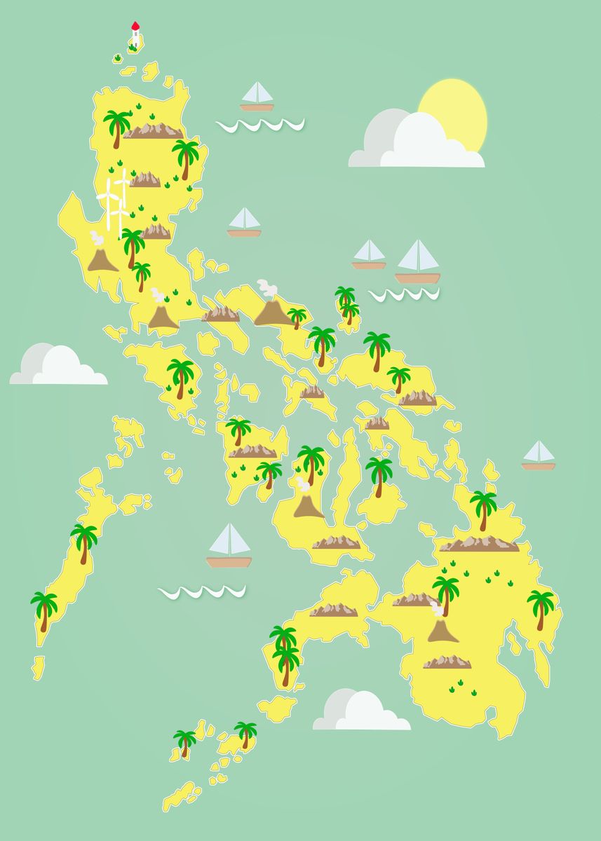 'Map of the Philippines' Poster by Frances Marielle Oliva | Displate