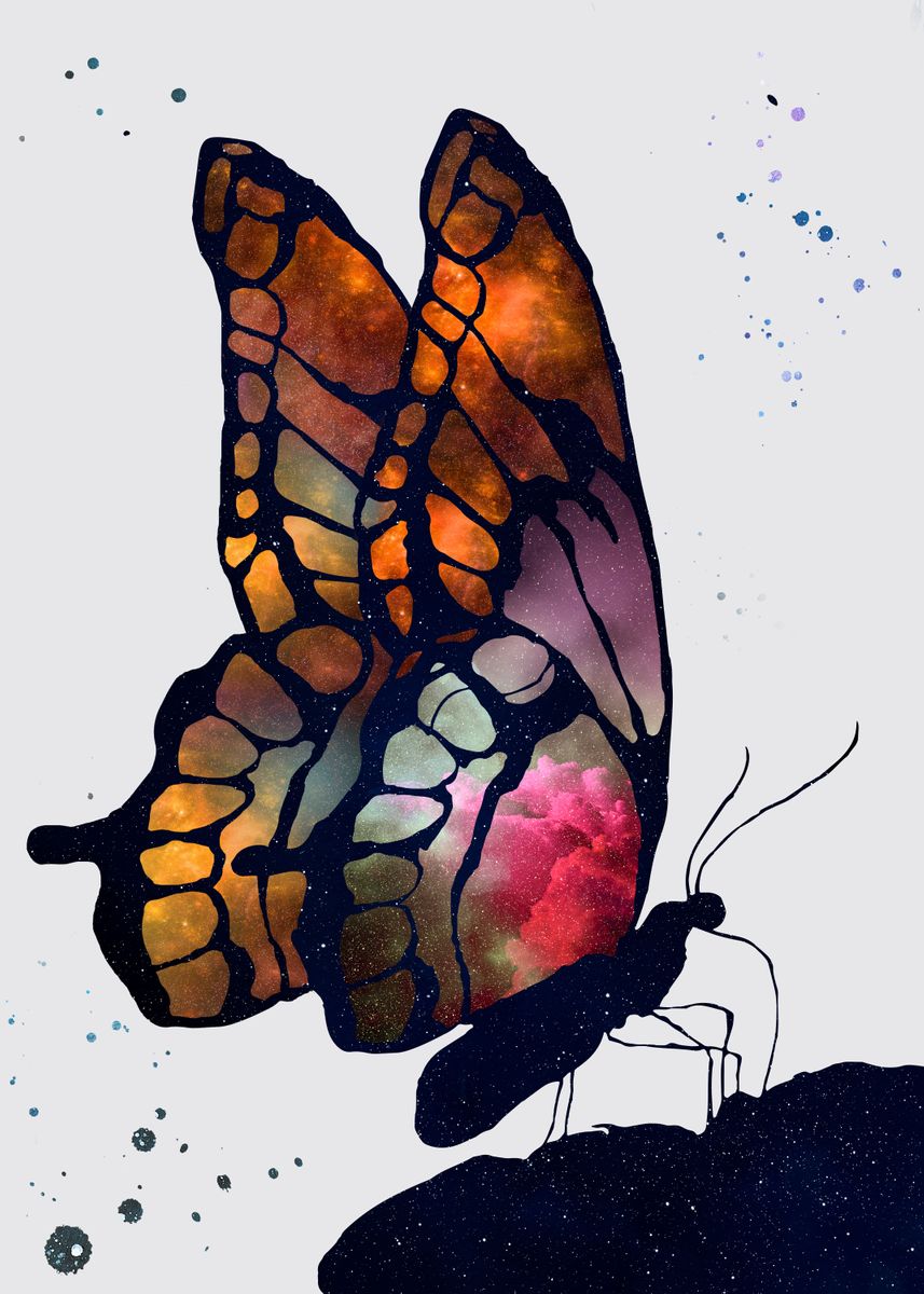 'Butterfly nebula' Poster, picture, metal print, paint by Alexandra A ...