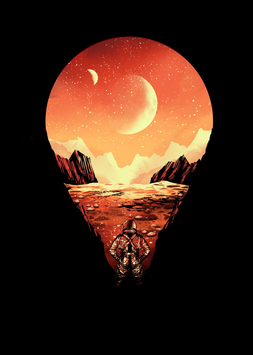 'Journey to Mars' Poster by Dan Fajardo | Displate