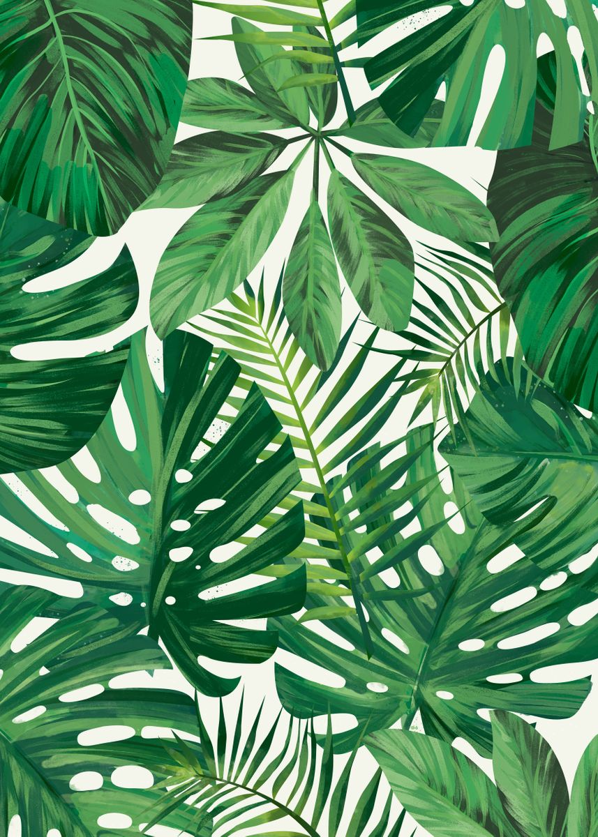 'Tropical Pattern' Poster by Tomasz Dąbek | Displate