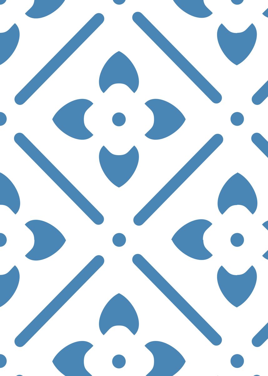 'blue textile pattern' Poster, picture, metal print, paint by Lisa ...