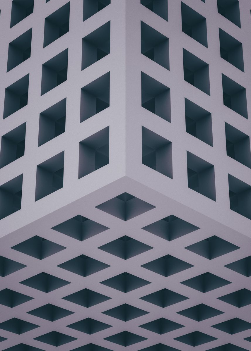 '3D Grid' Poster by Josh Lapham | Displate
