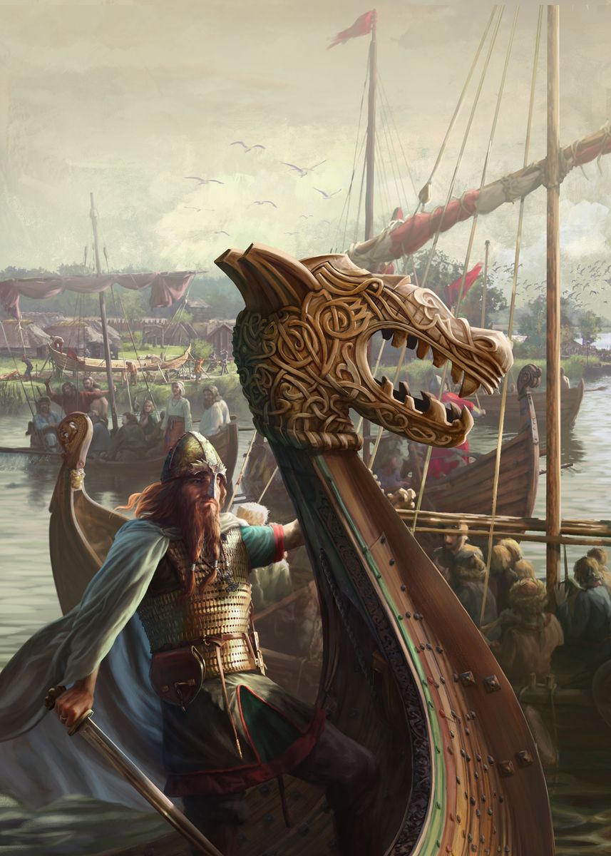 'Viking sailor' Poster, picture, metal print, paint by Aleksander Karcz ...