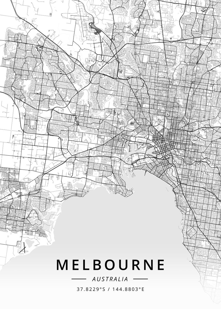 'melbourne, Australia' Poster, Picture, Metal Print, Paint By Designer 