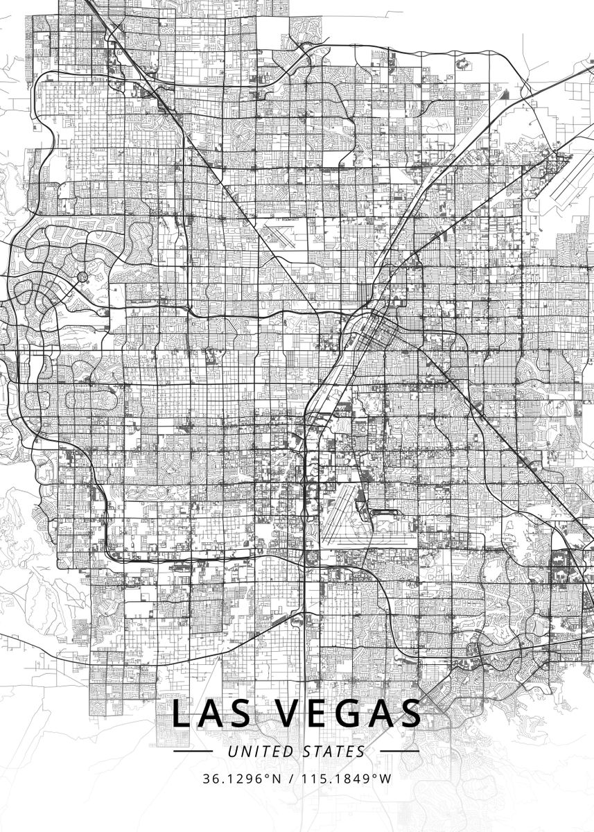 'Las Vegas, United States' Poster, picture, metal print, paint by ...