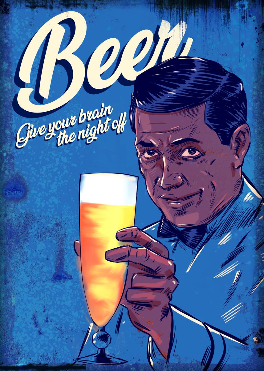 'Beer' Poster by Mr Jackpots | Displate