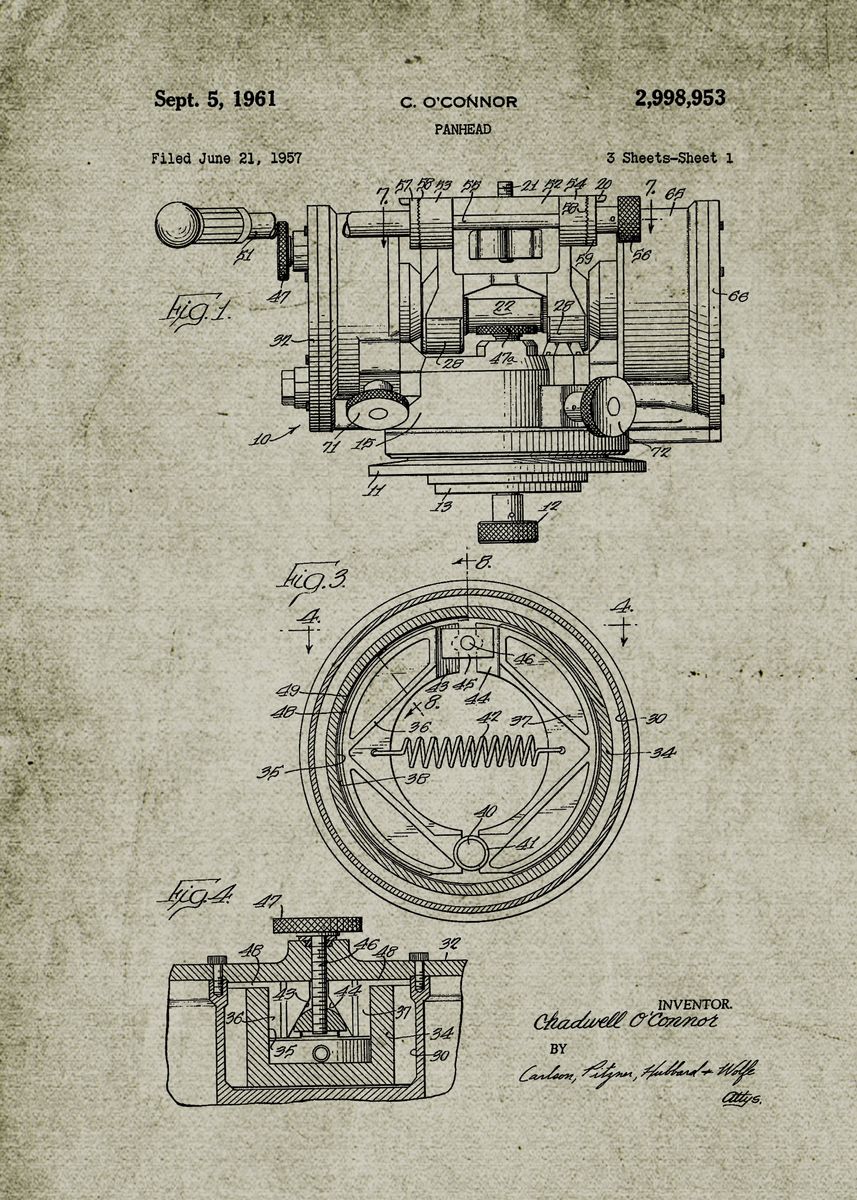 '1957 Panhead-Patent' Poster by Nicram K | Displate