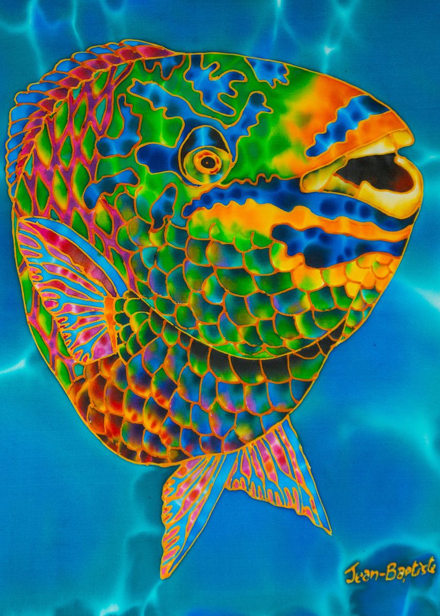 'Queen Parrotfish' Poster by Daniel Jean-Baptiste | Displate