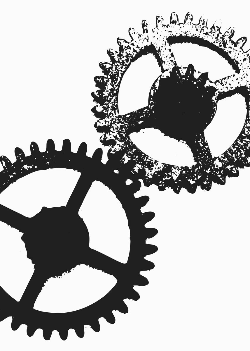 'Grinding Gears' Poster by HalfCat Displate