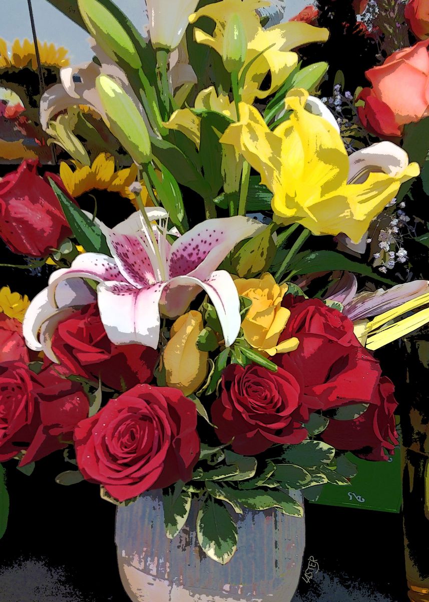 'Flowers Just For You' Poster by Carlos Laster Displate