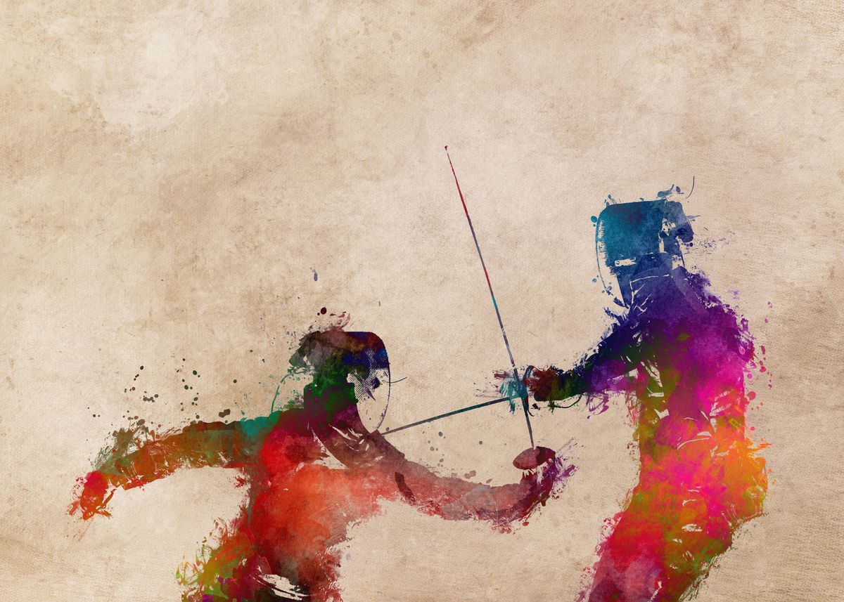 'Fencing' Poster by JBJart Justyna Jaszke | Displate
