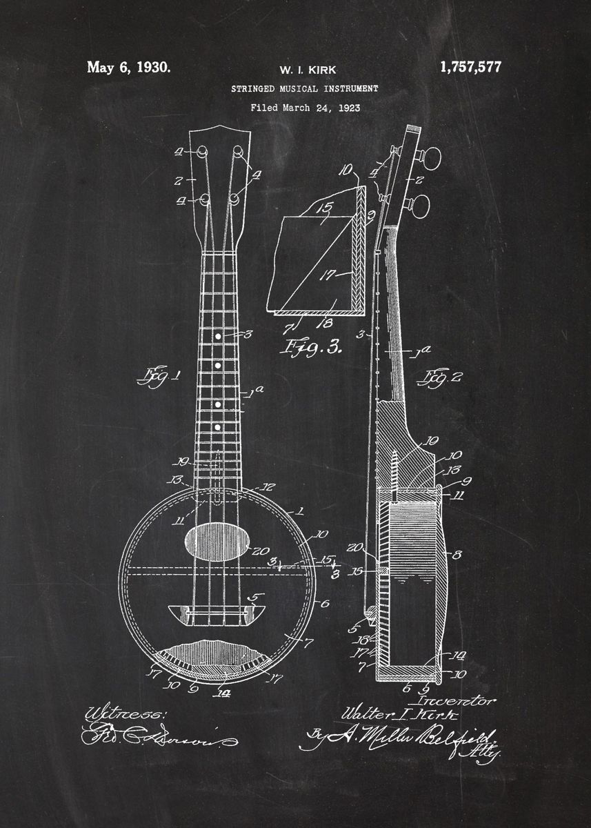 'Stringed Musical Instrumen' Poster by Nicram K | Displate