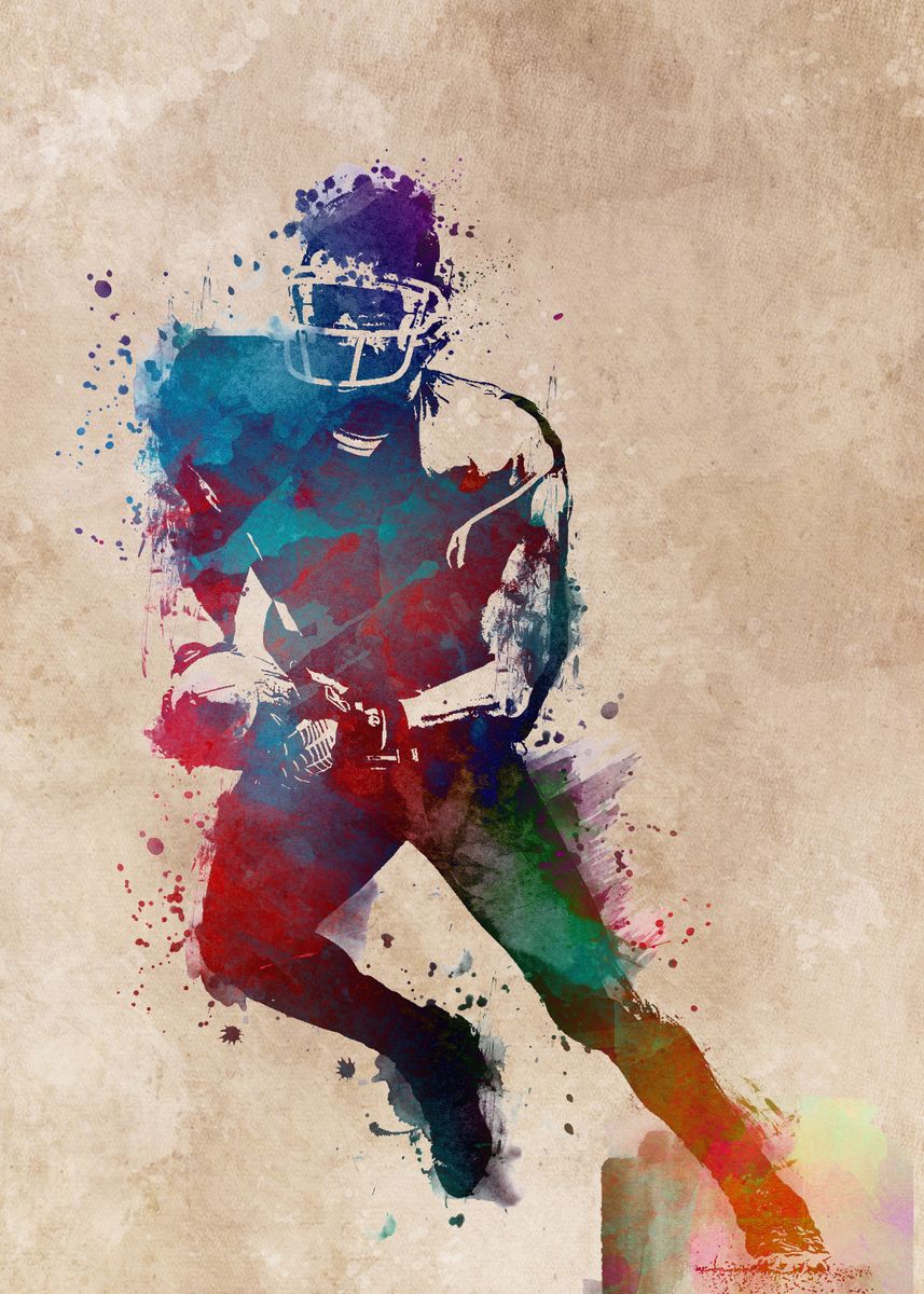 'American football play' Poster by JBJart Justyna Jaszke | Displate