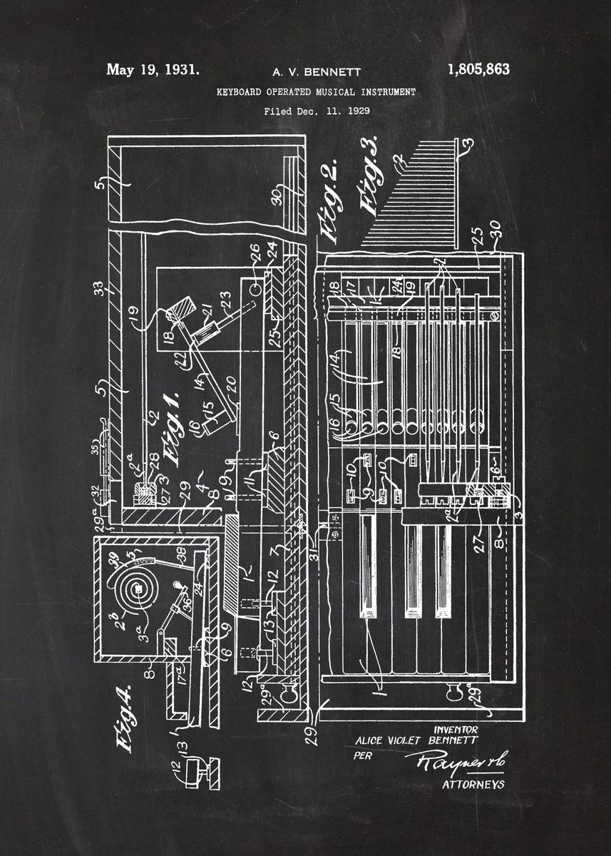 'Keyboard Operated Instr.' Poster by Nicram K | Displate