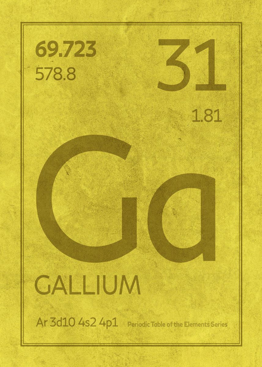 'Gallium Chemical Symbol' Poster, picture, metal print, paint by Design ...