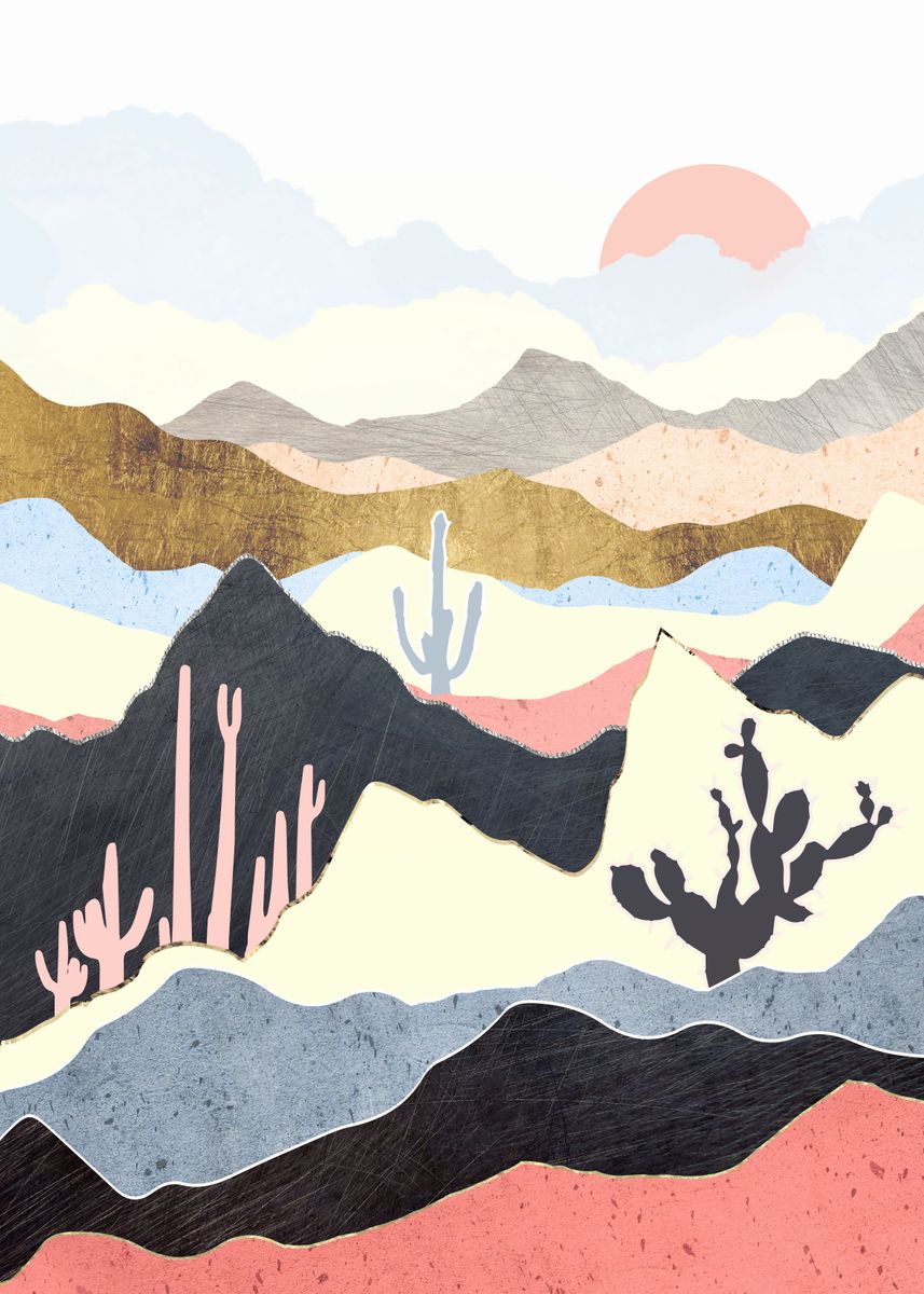 'Desert Summer' Poster by SpaceFrog Designs | Displate