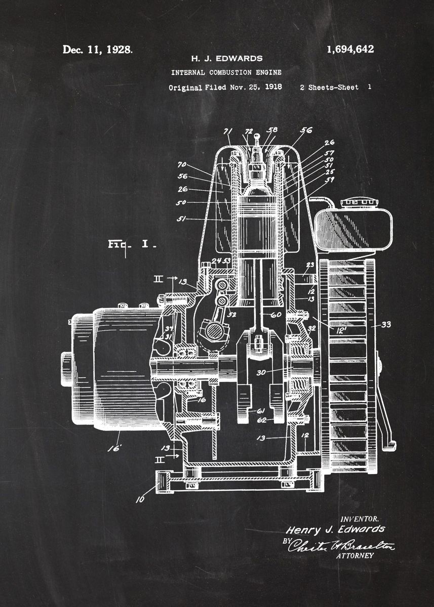 'internal Combustion Engine' Poster, Picture, Metal Print, Paint By 