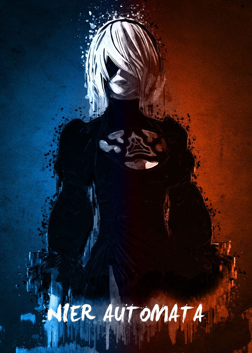 'Nier Automata' Poster, picture, metal print, paint by Gab Fernando Displate