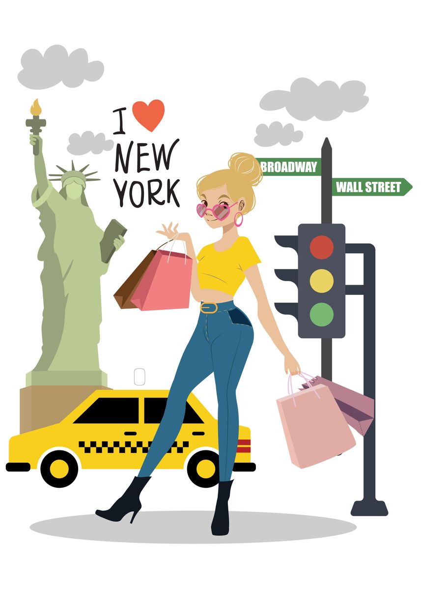 'I love new york' Poster by Daniela Rinaldi | Displate