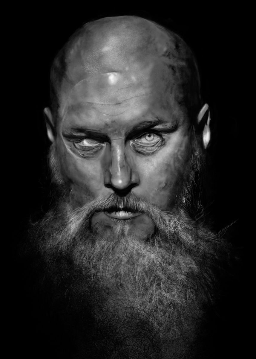 'the death of ragnar lothbr' Poster, picture, metal print, paint by ...