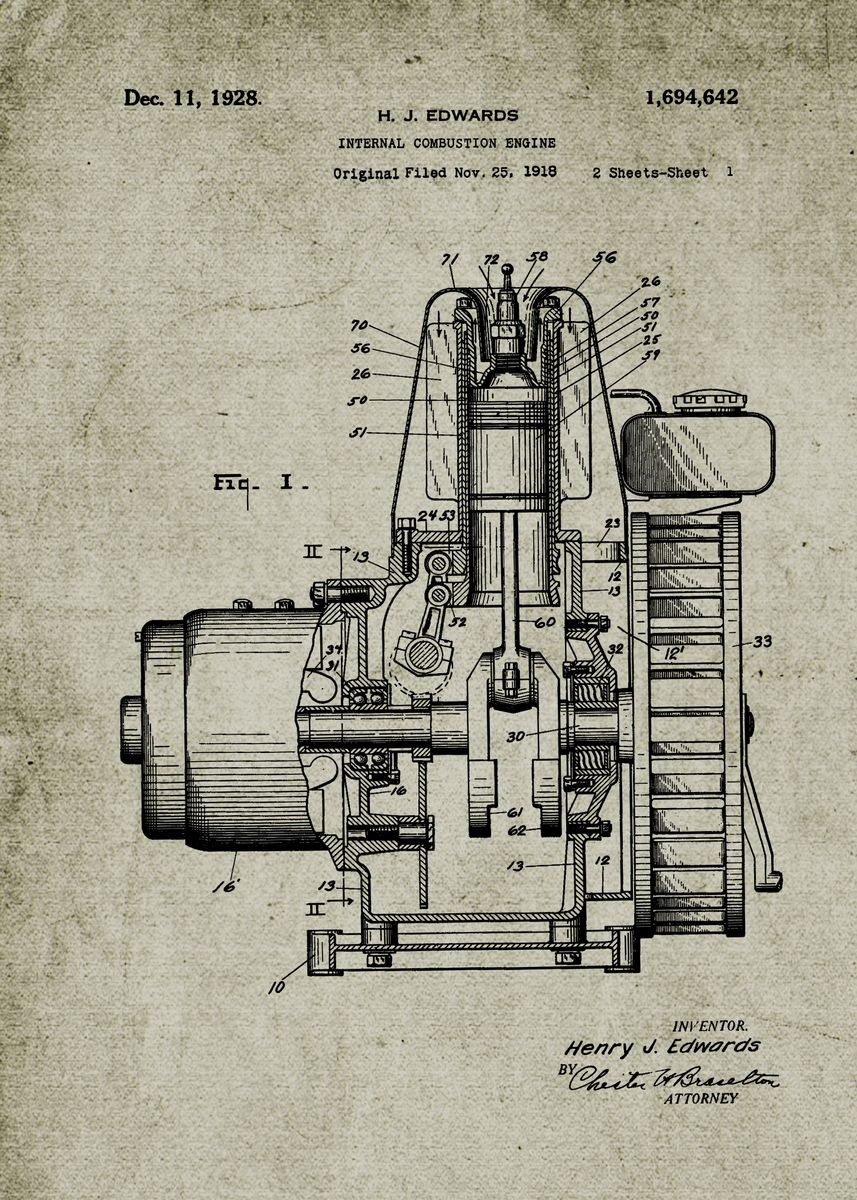 'Internal Combustion Engine' Poster by Nicram K | Displate