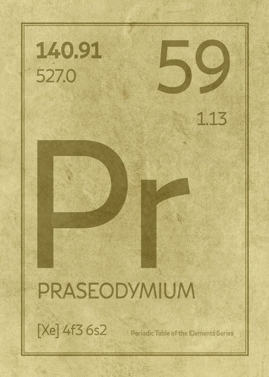 'Praseodymium Element' Poster, picture, metal print, paint by Design ...