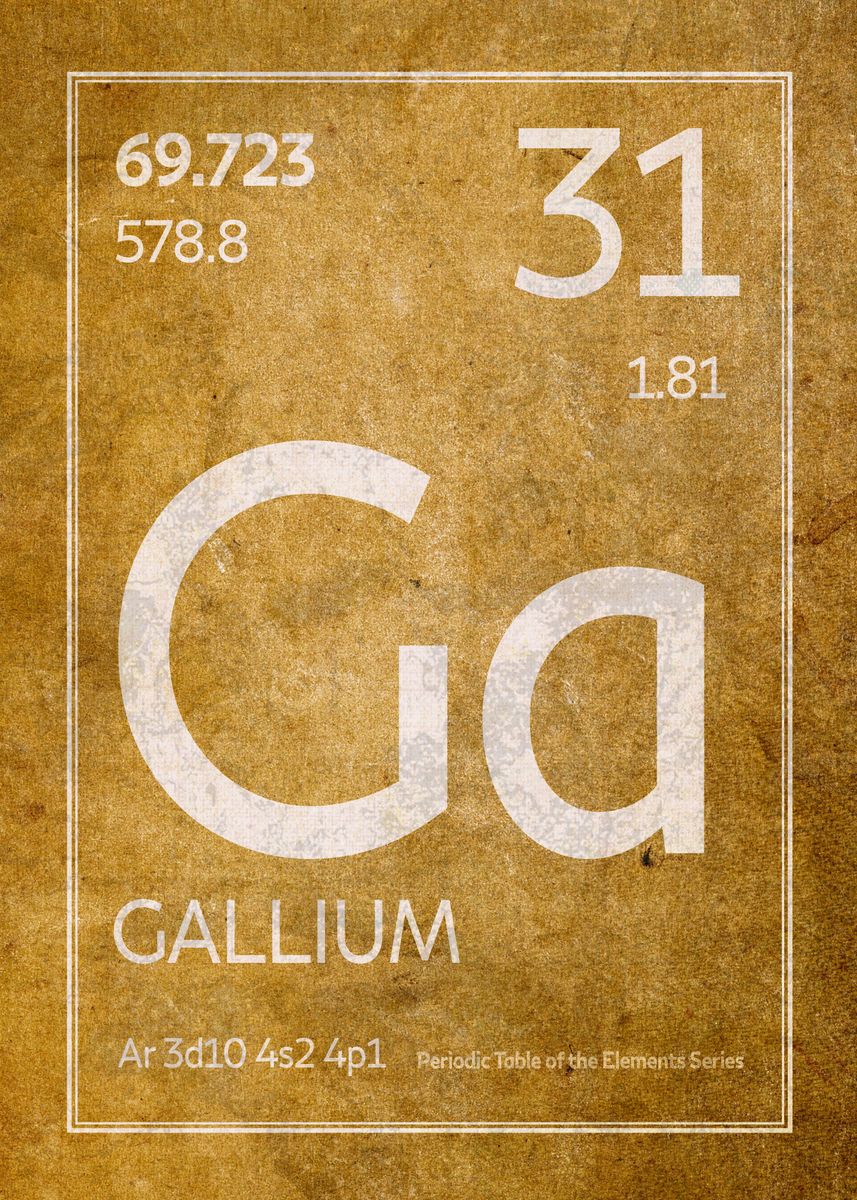 'Gallium Element Symbol' Poster, picture, metal print, paint by Design ...